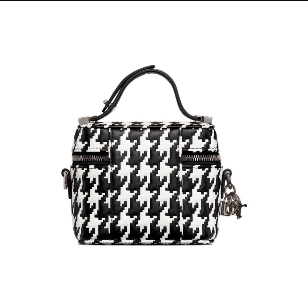 Like NEW! LADY DIOR Houndstooth Bag Micro Lady Dior Vanity Case - Picture 11 of 16